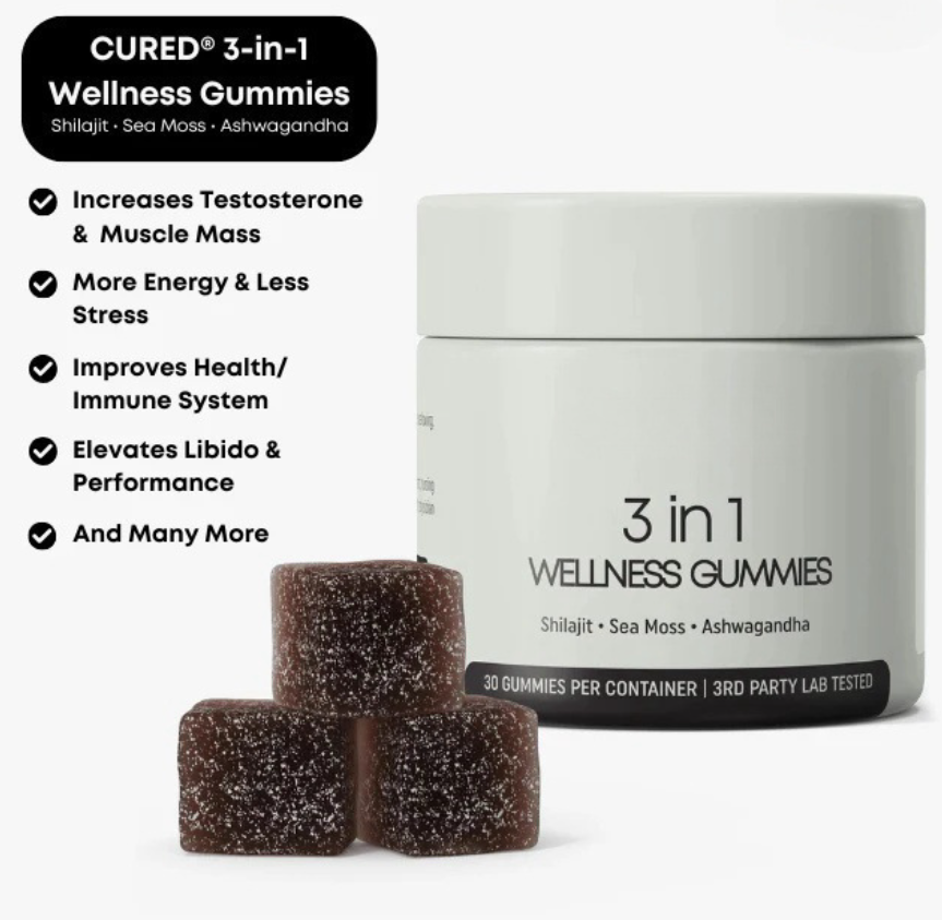 Shilajit 3-in-1 Gummies for Men